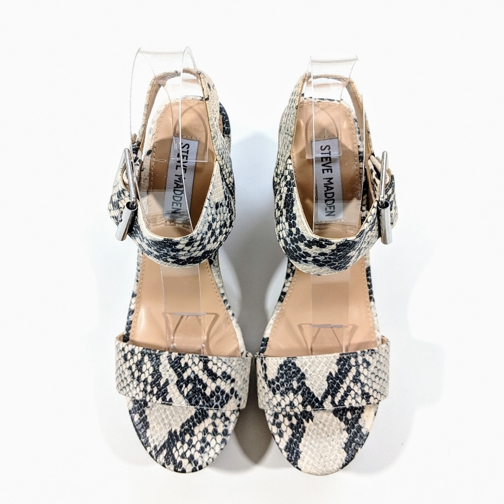 Steve Madden Flawless Natural Snake Skin Wedge - Picture 3 of 7